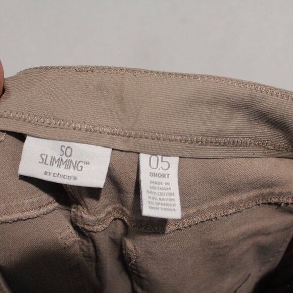So Slimming By Chicos Tan Women Pants Casual Size 0.5 - Picture 7 of 9